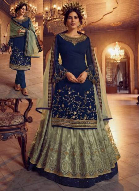 Blue Colour FIONA GULRANG 2 Heavy Wedding Wear Embroidery Salwar Kameez Collection 23025